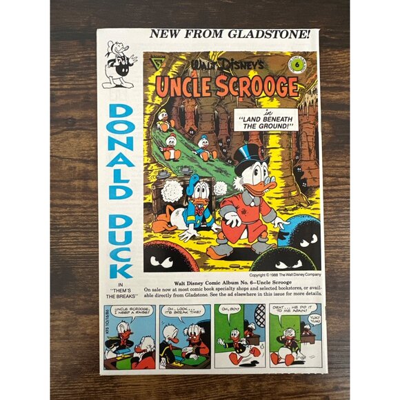 Gladstone Walt Disney Uncle Scrooge Adventures Comic #5 June 1988 Bagged Boarded - Picture 3 of 5